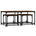 vidaXL Tables basses gigognes 3 Pièces chêne marron bois d'ingénierie