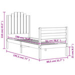 vidaXL Cadre de lit sans matelas bois massif
