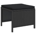 vidaXL Ensemble de Canapé d'Extérieur - Noir Rotin  Bois Moyen Durable