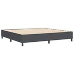 vidaXL Lit à ressorts Gris foncé 200 x 200 cm Tissu en velours côtelé