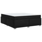 vidaXL Cadre de lit avec matelas Noir 200 x 200 cm tissu