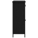 Buffet vidaXL Noir Chêne 70x30x80 cm Bois reconstitué et Acier