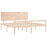vidaXL Lit pour personne âgée et tête de lit 200x200 cm bois massif
