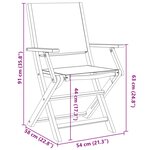 vidaXL Ensemble à manger de jardin 5 Pièces beige tissu et bois massif