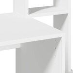 vidaXL Bureau avec étagères blanc 100x45x140 cm bois d'ingénierie
