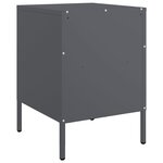 vidaXL Table de chevet anthracite 36x39x50 5 cm acier laminé à froid