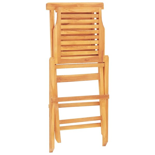 vidaXL Chaises de jardin pliantes lot de 8 47x63x90cm bois massif teck