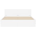 vidaXL Cadre de lit avec LED sans matelas blanc 150x200 cm