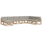 vidaXL Ensemble de canapés d'extérieur 8 pc Blanc et gris clair
