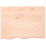 vidaXL Étagère de vasque murale acier et bois de chêne massif