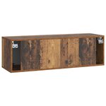 vidaXL Meuble TV mural 98 x 31 x 30 cm Bois ancien Bois d'ingénierie