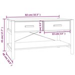 vidaXL Table basse Noir 82x48x45 cm Bois d'ingénierie