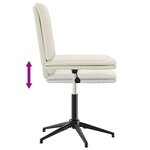 vidaXL Chaise à manger Crème Velours