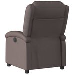 vidaXL Fauteuil inclinable électrique marron foncé cuir véritable