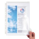 Pochettes Perforées À Soufflet De 30mm Avec Rabat À Scratch - Cristal - X 4 - Exacompta