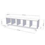 Meuble de rangement NABOSKY verni 1x5