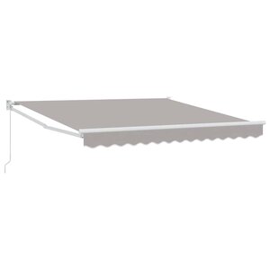 vidaXL Auvent Rétractable Gris clair 350 x 250 cm