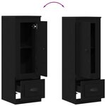 vidaXL Buffet Black Oak 36x35 5x103 5 cm en Bois d'ingénierie