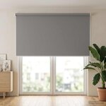 vidaXL Store roulant extérieur protection UV Gris clair Polyester