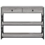 vidaXL Table console sonoma gris 100x28x75 cm bois d'ingénierie