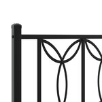 vidaXL Tête de lit métal noir 75 cm