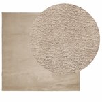 vidaXL Tapis HUARTE à poils courts doux et lavable sable 200x200 cm