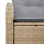 vidaXL Canapé de jardin Beige 121 x 62 x 69cm polyrotin