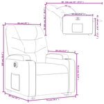 vidaXL Fauteuil inclinable électrique crème similicuir