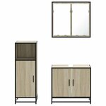 vidaXL Ensemble de meubles de salle de bain 3 Pièces chêne sonoma