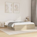 vidaXL Cadre de lit sans matelas chêne sonoma 150x200 cm