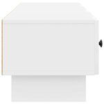 vidaXL Meuble TV Blanc brillant 147 x 34 5 x 30 cm Bois d'ingénierie