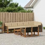 vidaXL Ensemble de canapés d'extérieur 9 pc Naturel et Beige