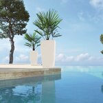 LECHUZA Jardinière Cubico Color 40 ALL-IN-ONE blanc 13150