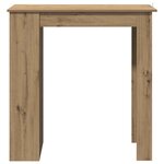vidaXL Table de bar avec étagère chêne artisanal bois d'ingénierie