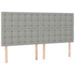 vidaXL Sommier à lattes de lit et matelas et LED Gris clair 160x200 cm