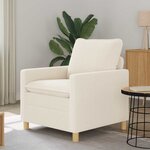 vidaXL Canapé Crème 76 x 81 x 87 5 cm Tissu