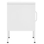 vidaXL Table de chevet Blanc 35x35x51 cm Acier
