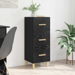 vidaXL Buffet Chêne noir 34 5 x 34 x 90 cm Bois d'ingénierie