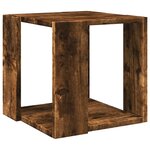 vidaXL Table basse chêne fumé 32x32x30 cm bois d'ingénierie