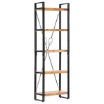 vidaXL Bibliothèque à 5 niveaux 60x30x180 cm Bois de manguier solide