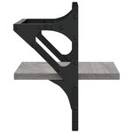 vidaXL Étagères murales avec barres 2 Pièces sonoma gris 30x25x30 cm