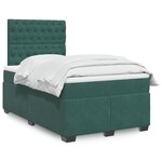 vidaXL Sommier à lattes de lit et matelas Vert foncé 120x200cm Velours