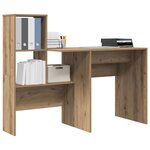 vidaXL Bureau Chêne artisanal 131 5 x 50 x 106 5 cm Bois d'ingénierie