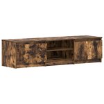 vidaXL Meuble TV Chêne fumé 140x40x35 5 cm Bois d'ingénierie