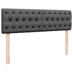 VidaXL Cadre de lit ottoman avec matelas gris foncé 160x200cm tissu