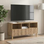 vidaXL Meuble TV 102 x 34 5 x 50 cm Chêne artisanal Bois d'ingénierie