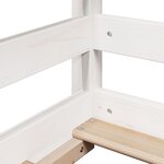 vidaXL Lit superposé sans matelas blanc 75x190 cm bois de pin massif