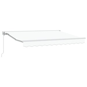 vidaXL Auvent Rétractable Blanc 250x200 cm tissu