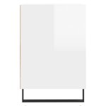 vidaXL Meuble TV Blanc brillant 100x35x55 cm Bois d'ingénierie
