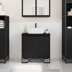 vidaXL Meuble de Lavabo de Salle de Bain Chêne noir 60 x 35 x 60 cm